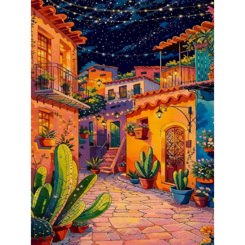 Art Craft Night - GATYZTORY Gece Şehir Resimleri Sayılarla Boyama