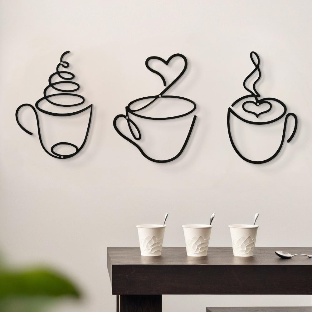 Art Craft Cafe - 3 adet Set Yaratıcı Kahve Duvar