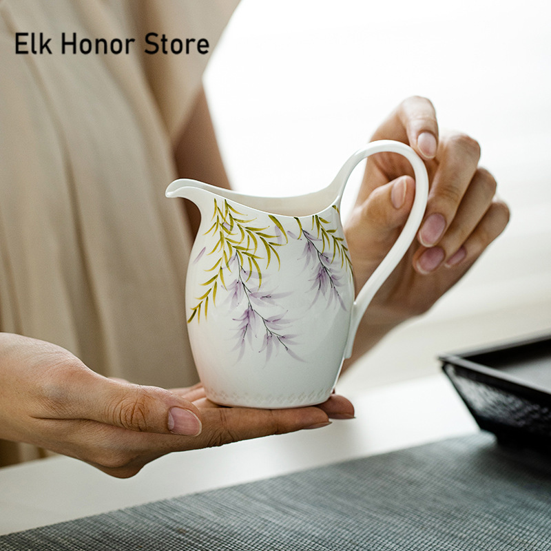 Art Craft Cafe - 200ml saf el-boyalı Wisteria çiçek sanat