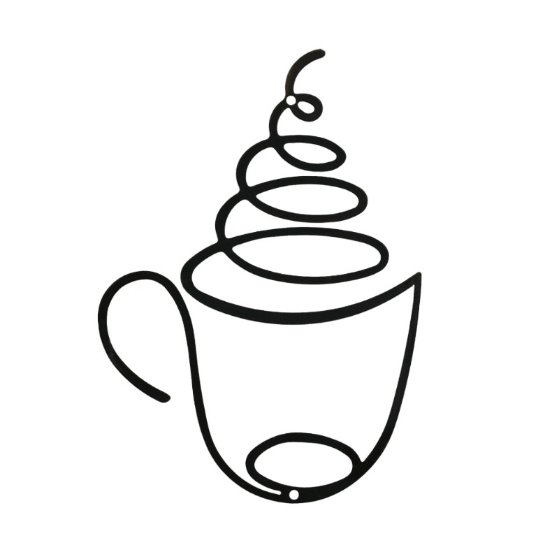 Art Craft Cafe - Yaratıcı Kahve Temalı Duvar Dekoru Demir
