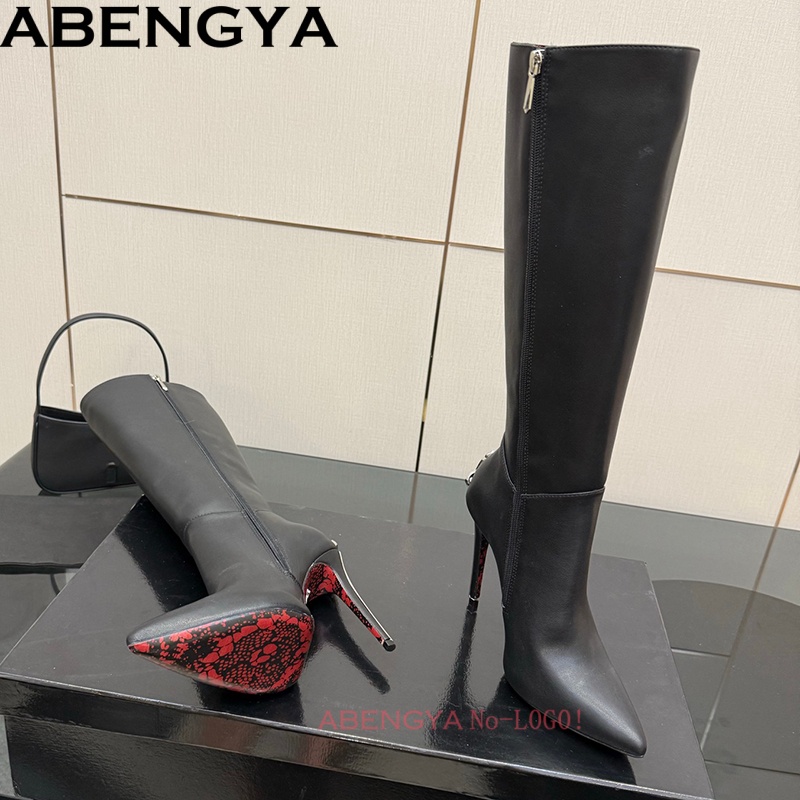 Art Craft Party - Kadınlar için seksi siyah deri diz