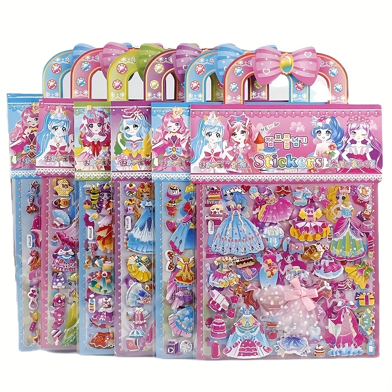 Art Craft Toddler - Prenses giyinmek kabarık çıkartmalar ped kızlar