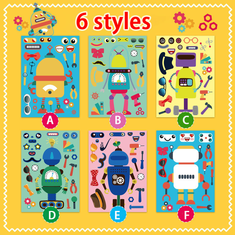 Robot çıkartmalarını birleştir - Art Craft Toddler incelemesi ve fiyatı