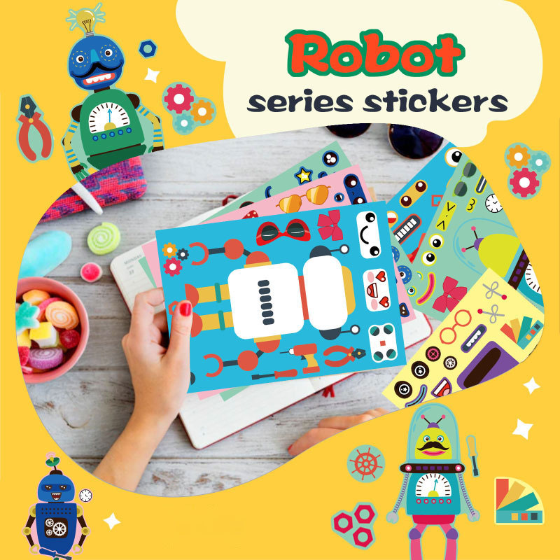 Robot çıkartmalarını birleştir - Art Craft Toddler incelemesi ve fiyatı