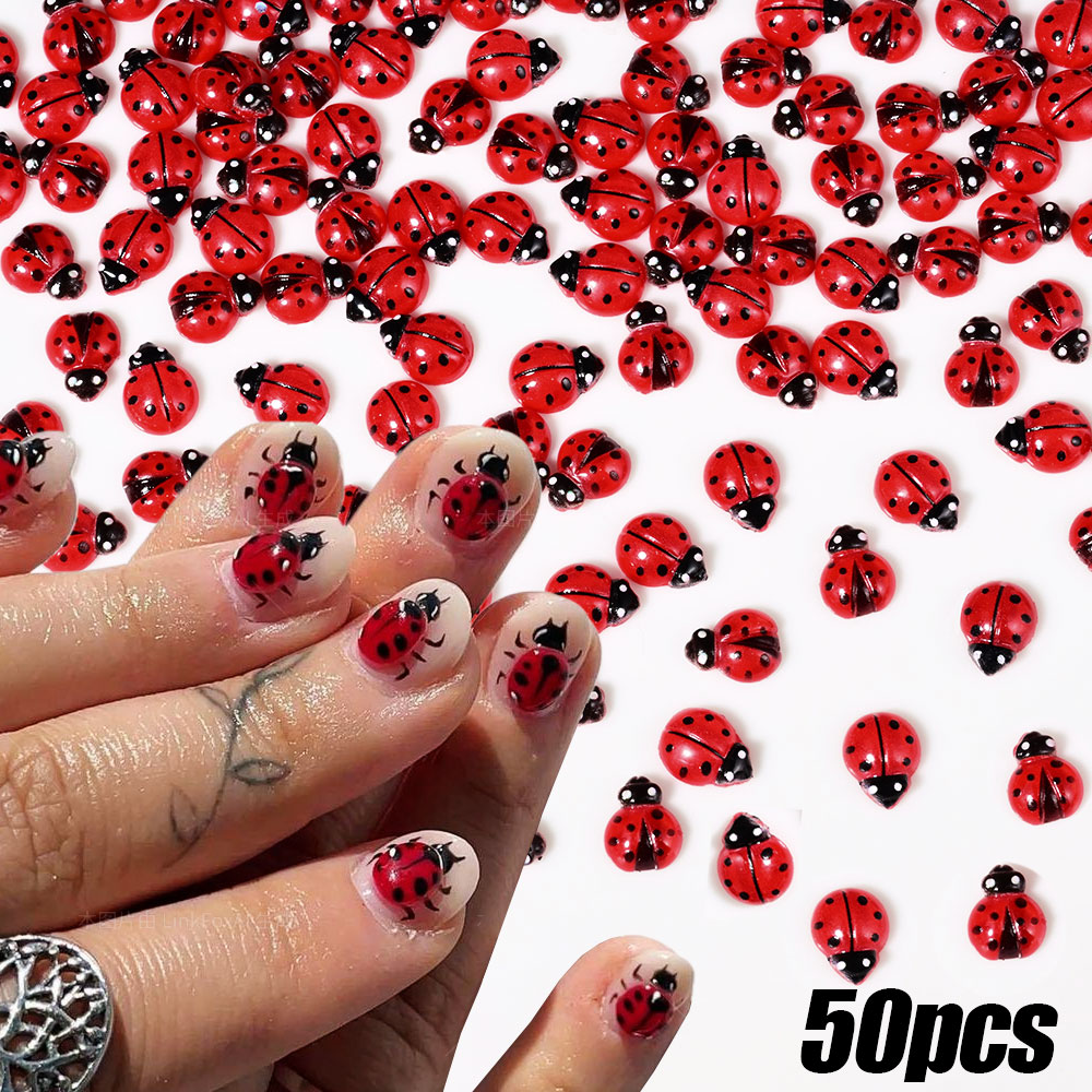 50 adet 3D Reçine Kırmızı Uğur - Art Craft Ladybug incelemesi ve fiyatı